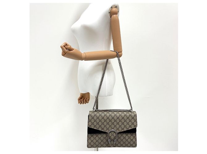Gucci Borsa a tracolla Dionysus GG Supreme Medium con catena - vista 2