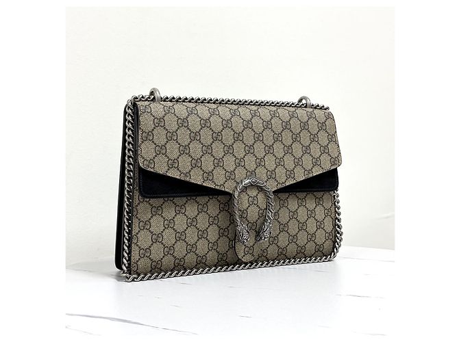 Gucci Borsa a tracolla Dionysus GG Supreme Medium con catena - vista 3