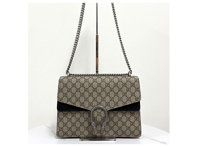 Gucci Borsa a tracolla Dionysus GG Supreme Medium con catena - vista 5
