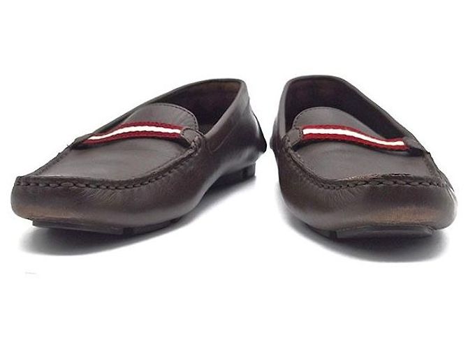 Mocassini da guida Bally in pelle marrone - vista 2