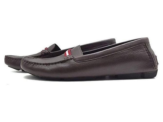 Mocassini da guida Bally in pelle marrone - vista 3