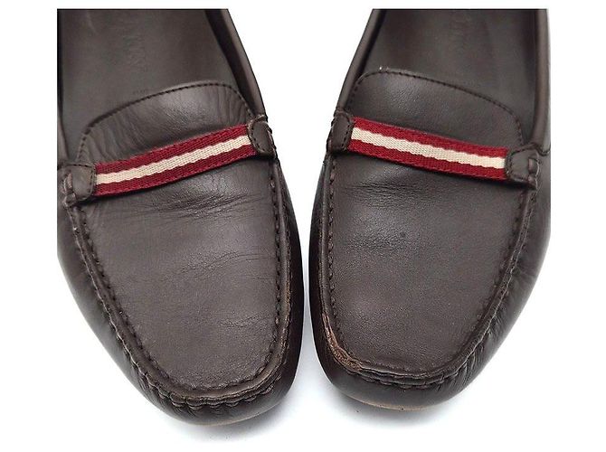 Mocassini da guida Bally in pelle marrone - vista 4