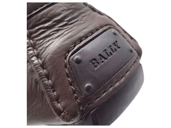 Mocassini da guida Bally in pelle marrone - vista 7