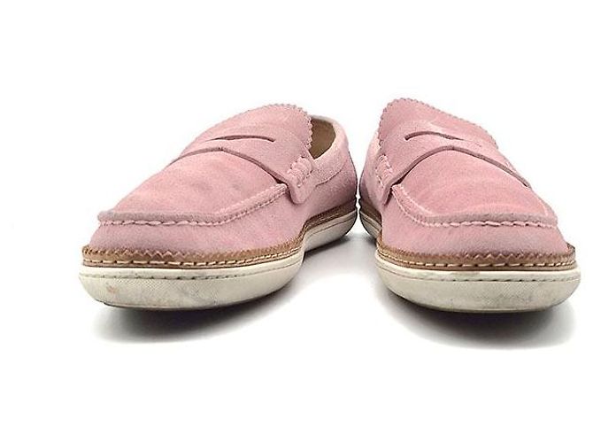 Mocassini Penny Louis Vuitton in camoscio rosa - vista 2