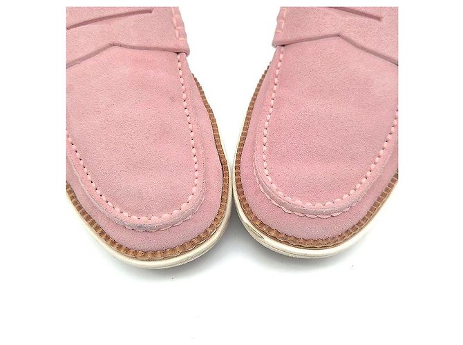 Mocassini Penny Louis Vuitton in camoscio rosa - vista 4