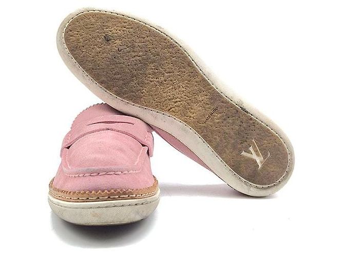 Mocassini Penny Louis Vuitton in camoscio rosa - vista 6