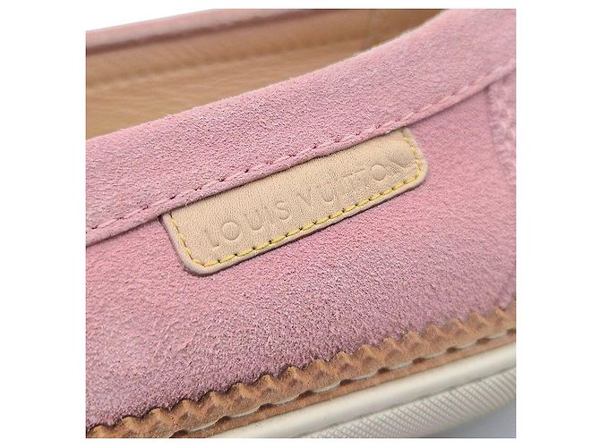 Mocassini Penny Louis Vuitton in camoscio rosa - vista 7