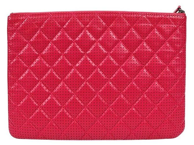 Chanel Clutch traforata rosa - vista 3