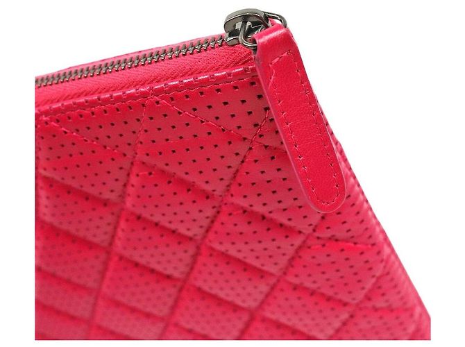 Chanel Clutch traforata rosa - vista 7