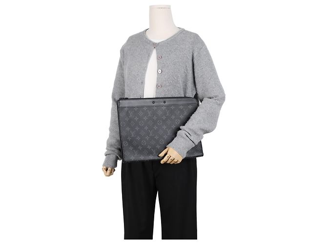 Louis Vuitton Pochette Jour Borsa a Mano da Uomo Monogram Eclipse - vista 11