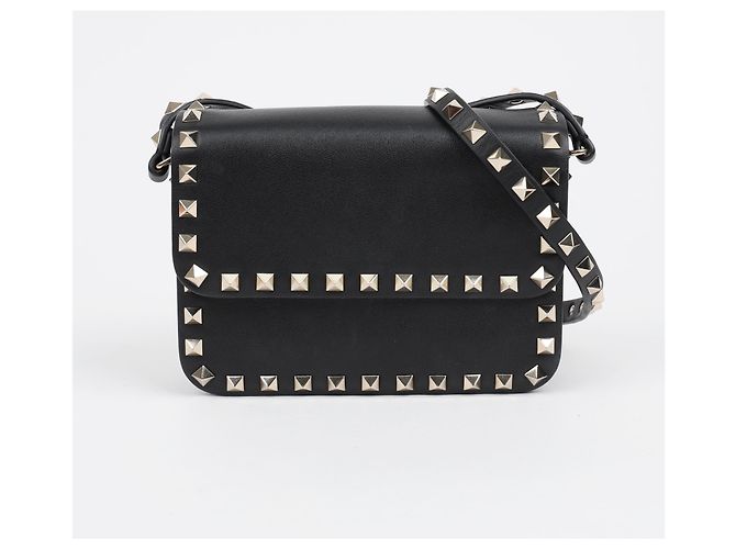 Valentino Borsa a tracolla Rockstud con patta Nera - vista 2