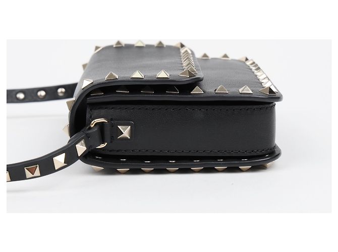 Valentino Borsa a tracolla Rockstud con patta Nera - vista 4