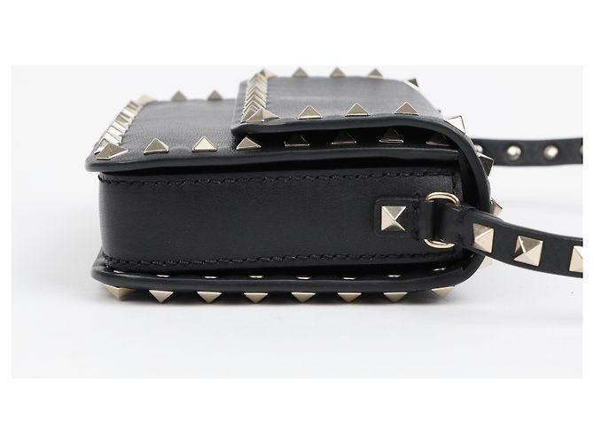 Valentino Borsa a tracolla Rockstud con patta Nera - vista 6