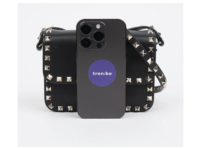 Valentino Borsa a tracolla Rockstud con patta Nera - vista 9