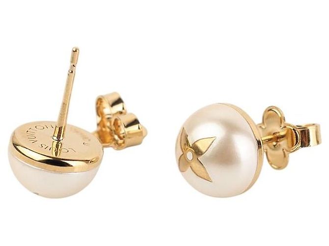 Louis Vuitton Orecchini My Mix Pearl in perle e tono dorato - vista 4