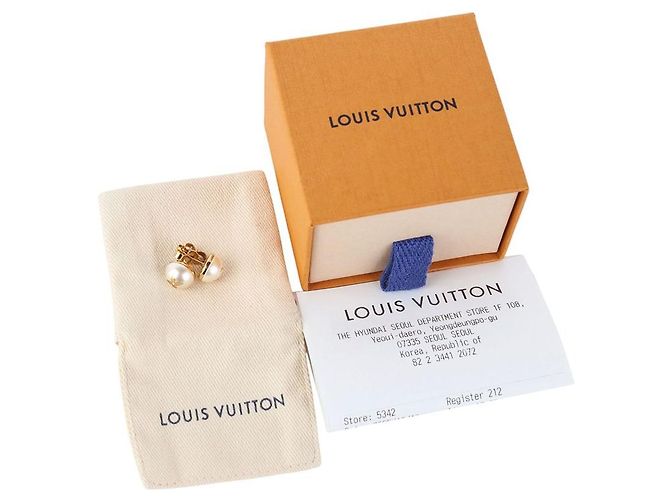Louis Vuitton Orecchini My Mix Pearl in perle e tono dorato - vista 6