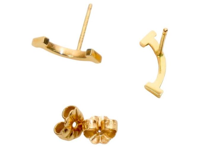 Orecchini Tiffany & Co T Smile in oro 18K - vista 4