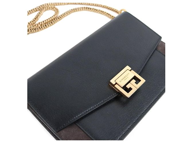 Givenchy Bolsa de ombro com aba preta - vista 8