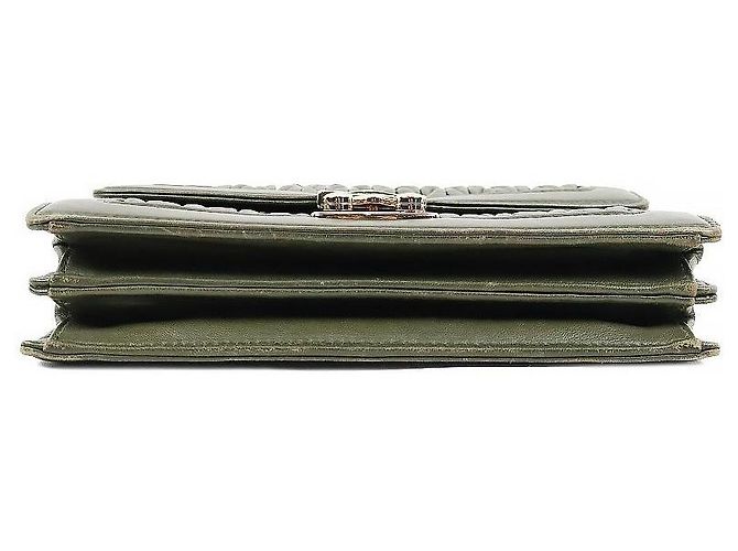 Miu Miu Borsa a tracolla matelassé con catena Khaki - vue 4