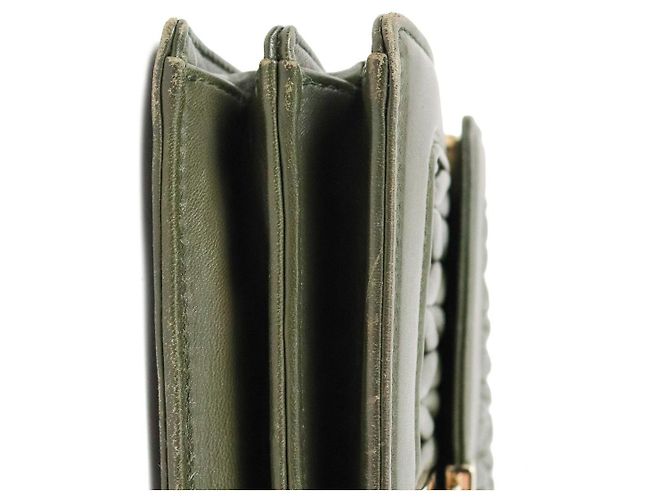 Miu Miu Borsa a tracolla matelassé con catena Khaki - vue 8