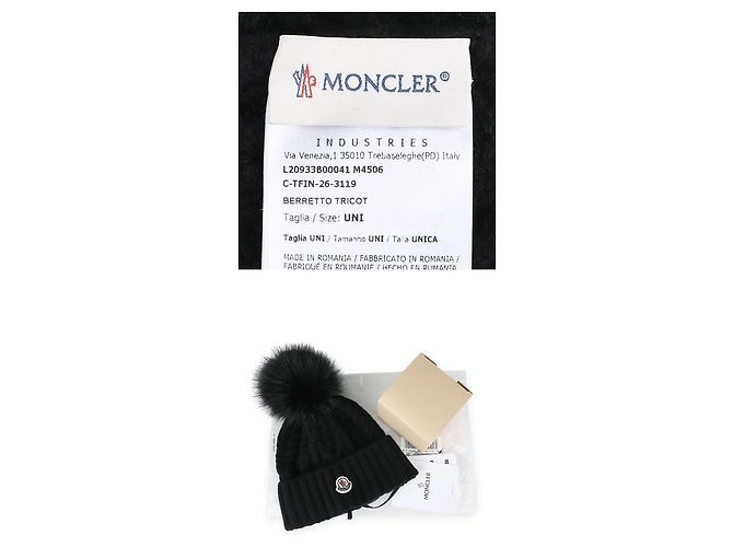 Moncler Berretto in misto cashmere con pompon (Black) - vista 5