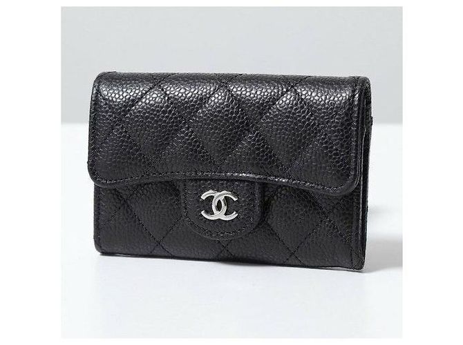 Chanel Portacarte Classico Nero Argento - vista 4