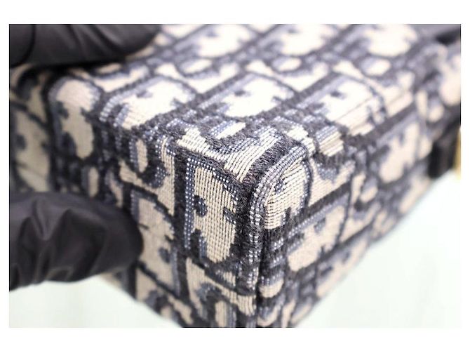 Dior Borsa a spalla Box Montaigne in jacquard Oblique - vista 10