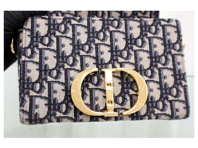 Dior Borsa a spalla Box Montaigne in jacquard Oblique - vista 11