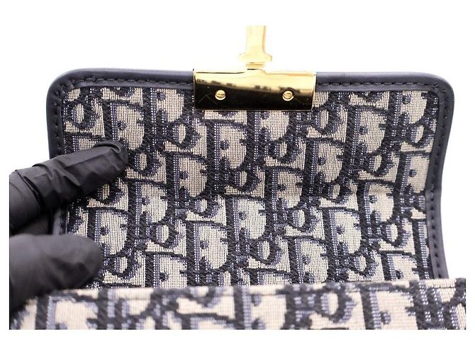 Dior Borsa a spalla Box Montaigne in jacquard Oblique - vista 12