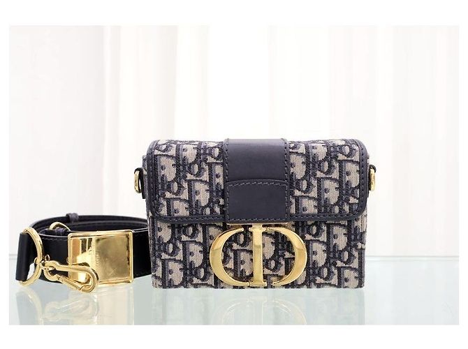 Dior Borsa a spalla Box Montaigne in jacquard Oblique - vista 2