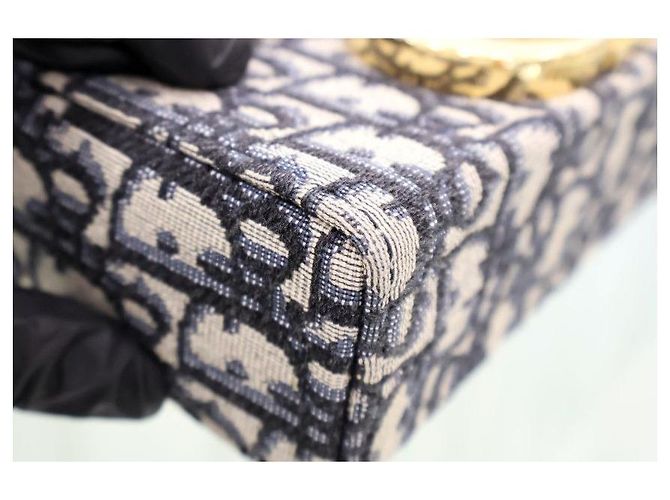 Dior Borsa a spalla Box Montaigne in jacquard Oblique - vista 7