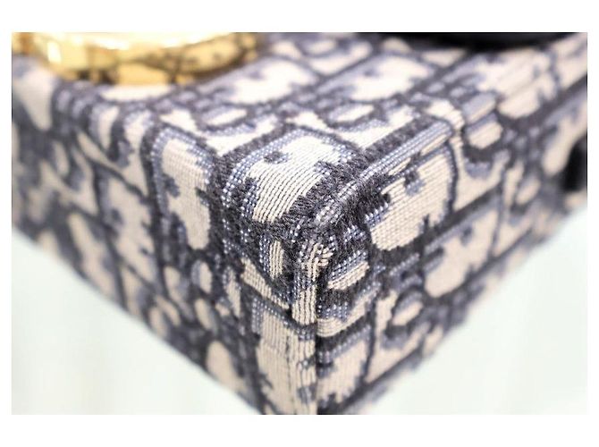 Dior Borsa a spalla Box Montaigne in jacquard Oblique - vista 8
