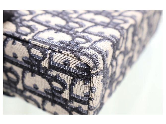 Dior Borsa a spalla Box Montaigne in jacquard Oblique - vista 9