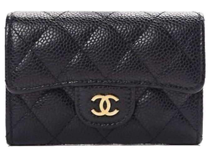 Chanel Tarjetero Classic Black Gold - vista 2