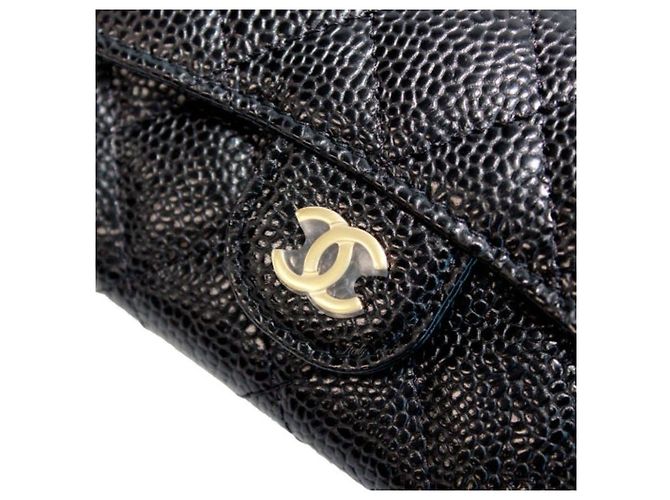 Chanel Tarjetero Classic Black Gold - vista 8