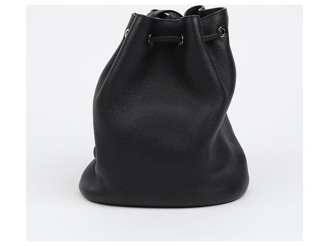 Prada Borsa a tracolla e spalla Bucket in pelle morbida Vitello Daino Nera - vista 4