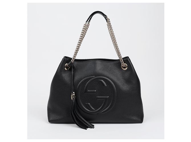 Gucci Borsa a tracolla con catena e nappe Nero - vista 2