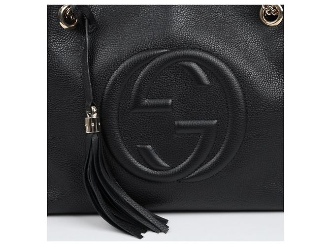 Gucci Borsa a tracolla con catena e nappe Nero - vista 3