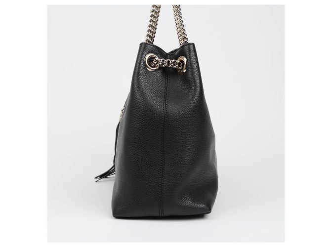 Gucci Borsa a tracolla con catena e nappe Nero - vista 5