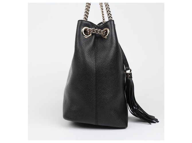 Gucci Borsa a tracolla con catena e nappe Nero - vista 6
