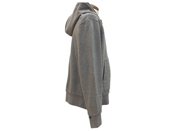 Thom Browne Klassischer Kapuzenpullover mit Reißverschluss aus Loopback-Baumwolljersey - Ansicht 3