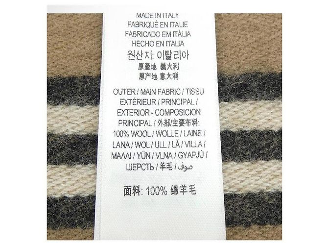 Burberry Sciarpa in Lana Icon Stripe Marrone - vista 10