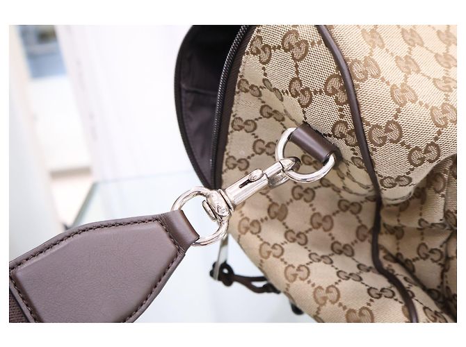 Gucci Borsa Boston Duffel Original Medium GG Canvas - vista 15