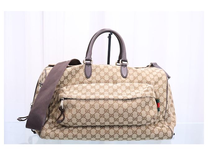 Gucci Borsa Boston Duffel Original Medium GG Canvas - vista 2