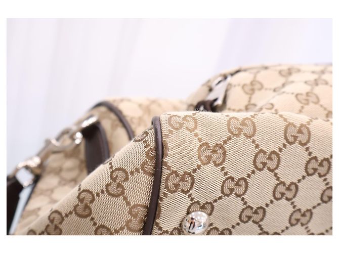 Gucci Borsa Boston Duffel Original Medium GG Canvas - vista 6
