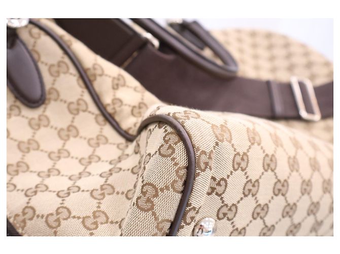 Gucci Borsa Boston Duffel Original Medium GG Canvas - vista 7