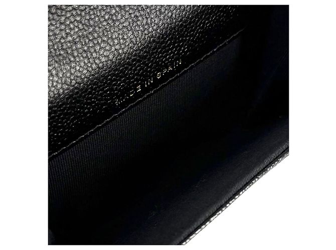 Chanel Kartenetui mit Klappe aus Caviar-Leder - Ansicht 9