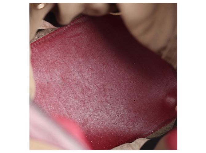 Burberry Borsa a secchiello a tracolla in tela House Check Medium Burgundy - vista 18