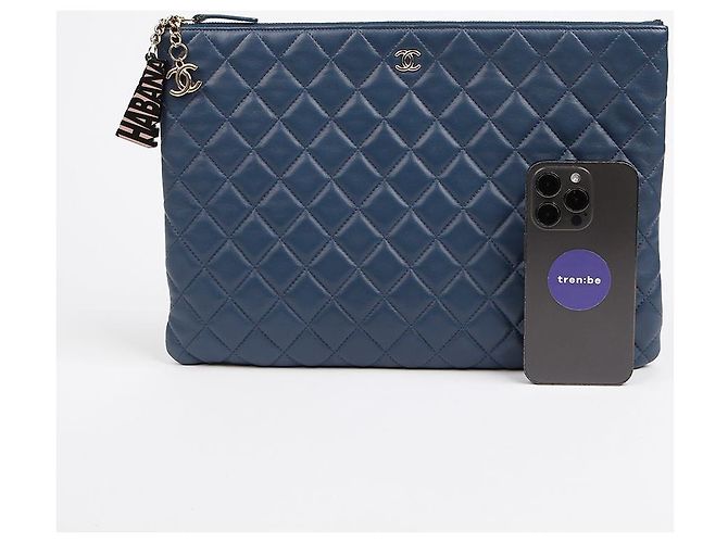 Clutch Havana Large Chanel Marrone Agnello - vista 12