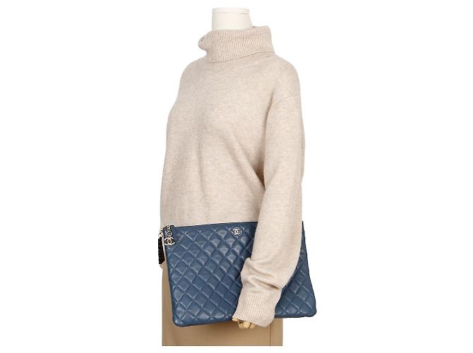 Clutch Havana Large Chanel Marrone Agnello - vista 14